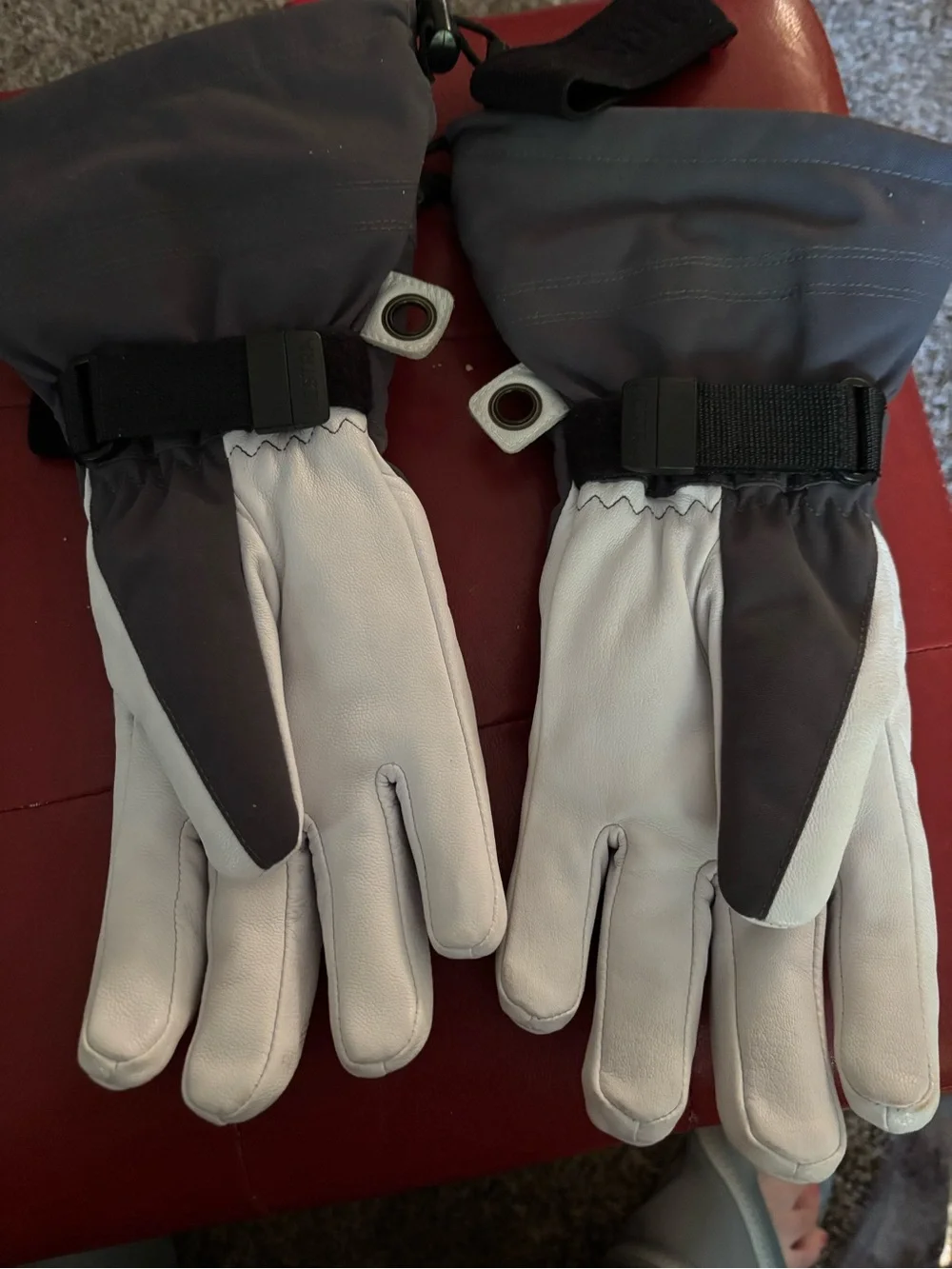 Hester’s Army Leather Heli 5 Finger Ski Gloves Women’s Size 8 NWOT
